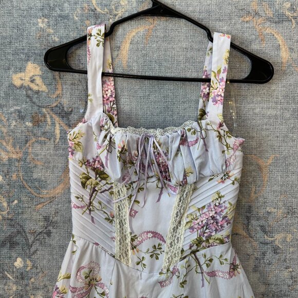 House of CB “Marisa” Corset Midi Dress Floral Vintage Print (Regular Cup A–C) XS - Picture 2 of 6